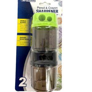 Bazic Pencil and Crayon Sharpener 2 PCS